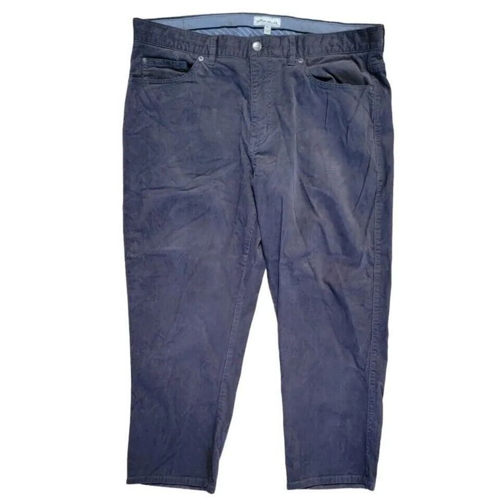 Peter Millar Mens Pants Size 36 Crown Superior Soft Corduroy Five-Pocket Gray